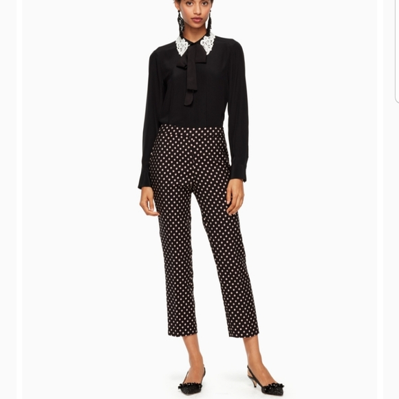 kate spade Pants - KATE SPADE diamond Jacquard cigarette pant